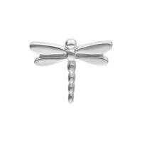 Libélula de oro blanco para Push Fit Libélula plateada de oro blanco sobre fondo blanco
