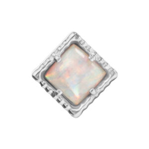 Push Fit Squared Synthetic Opal Attachment - Plata