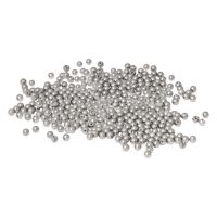 Juego estándar de bolas roscadas de titanio Juego de 1000 bolas roscadas de titanio plateadas sobre fondo blanco