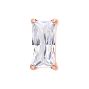 Accesorio de Cristal Baguette Push Fit - Oro Rosa