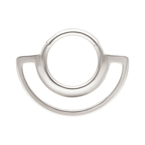 Dual Ring Clicker de oro blanco sobre fondo blanco