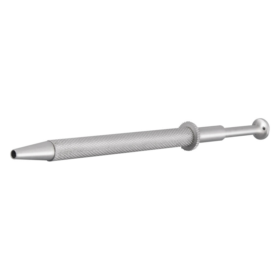 Gripper de Bola Plateado, 13 cm de Largo Gripper de bola plateado de metal sobre fondo blanco, 13 cm de largo