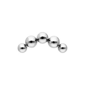 Accesorio Push Fit Curved Bubble - Plata