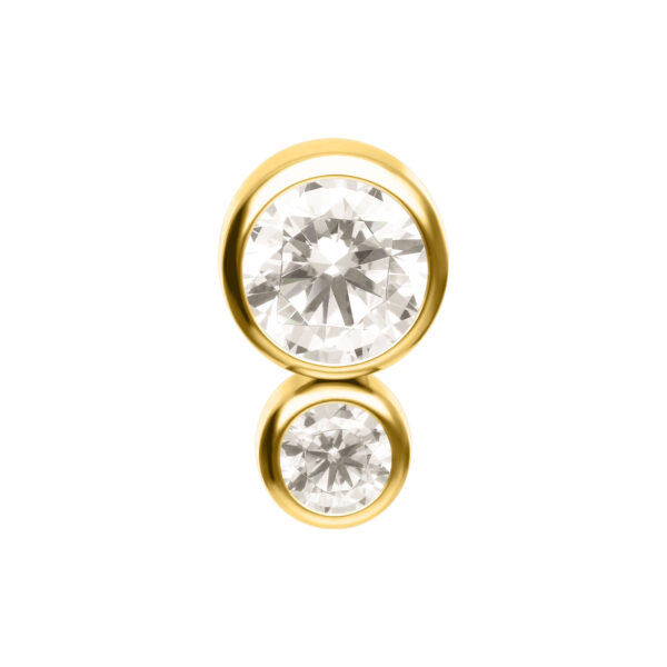 Mini Doble Cristal Push Fit - Oro